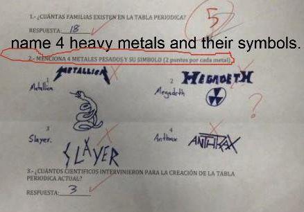 Name 4 Heavy Metals